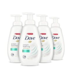Dove Instant Foaming Body Wash for Softer and Smoother Skin Sensitive Skin Effectively Washes Away Bacteria While Nourishing Your Skin 13.5 oz Pack of 4