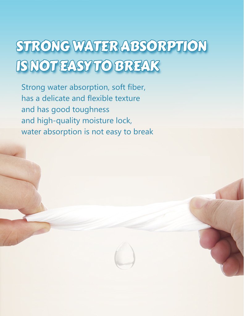 Strong water absorption toilet tissue